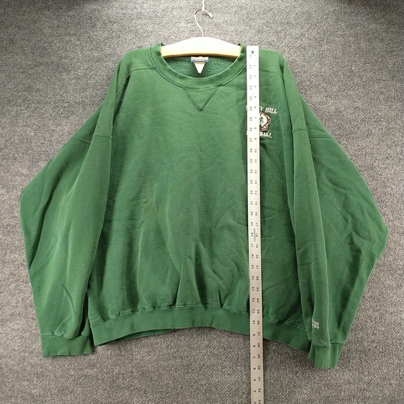 Discus Athletic Men's Pullover Sweatshirt Green 2XL Vintage Smoky Hill Football - Picture 12 of 14